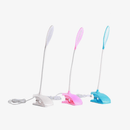 Lampe de bureau LED colorée à pince et USB