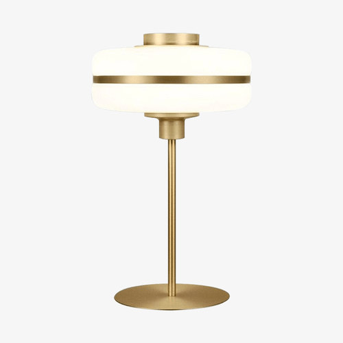 Lampe de chevet moderne LED aux formes arrondies et pied doré Hotel