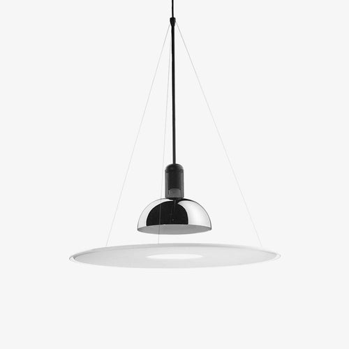 Lustre design LED avec lampe chromé suspendu Helios