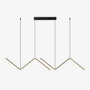 Lustre design LED en métal avec formes triangulaires modernes