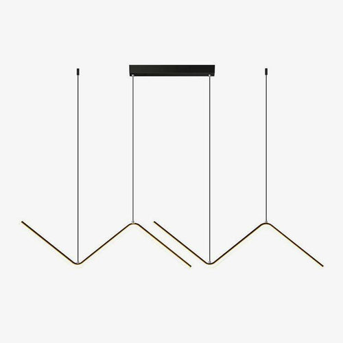 Lustre design LED en métal avec formes triangulaires modernes