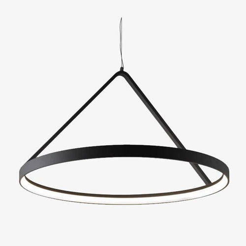 Lustre LED design rond suspendu en métal Moderne