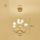 Lustre moderne avec arbre et oiseaux dans anneau Rhym