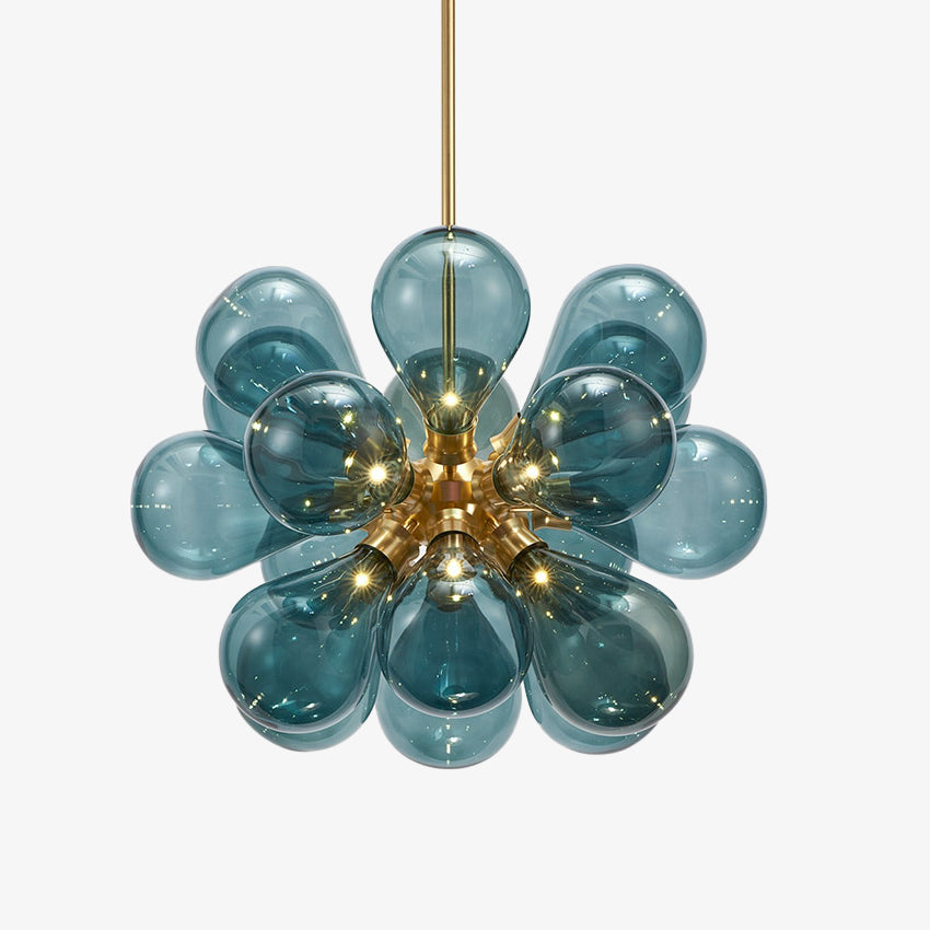 Lustre moderne avec multiple boule en verre Beans