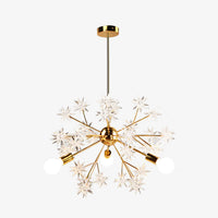 Lustre moderne métallique avec des étoiles étincelantes Tanit