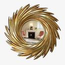 Miroir mural décoratif rond soleil en spirale Comb