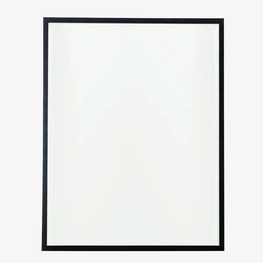 Miroir mural rectangulaire avec cadre noir fin Basin