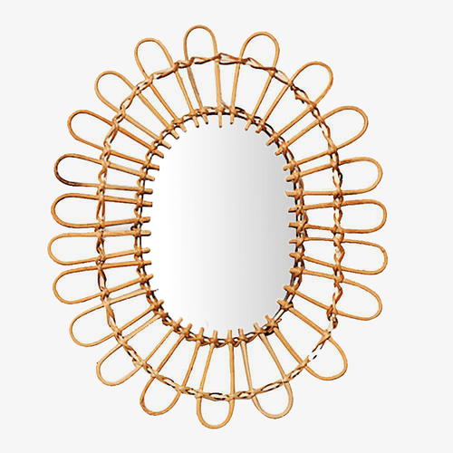 Miroir murale décoratif arrondi style Sun Décor