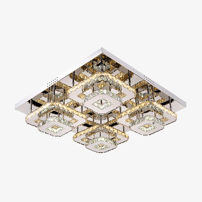 Plafonnier carré LED en cristal carré Square - vue 6 sur 6