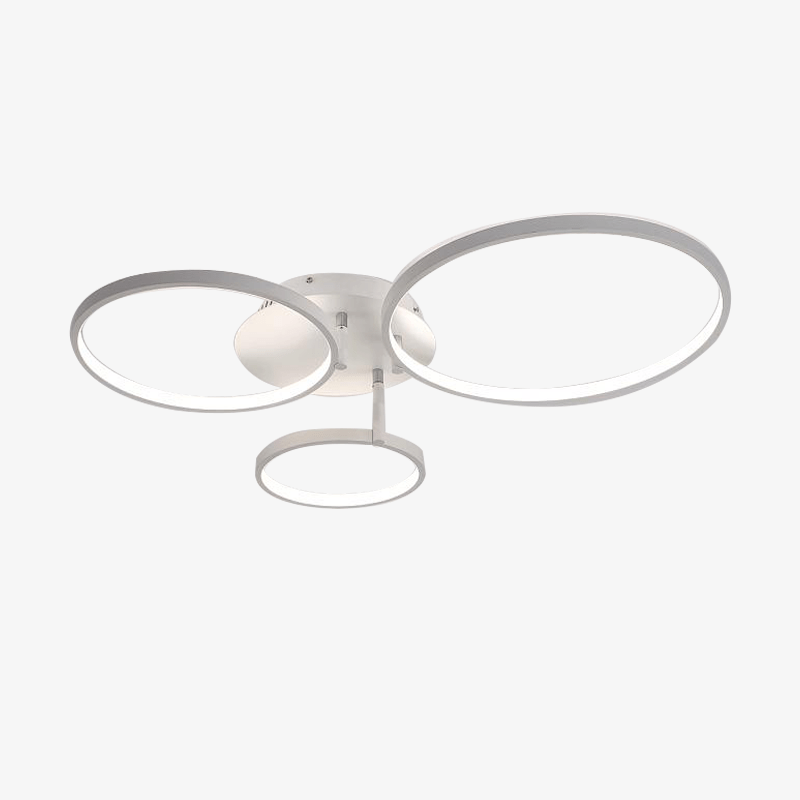 Plafonnier design en cercles blancs - vue 2 sur 10