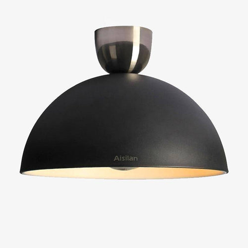 Plafonnier design LED demi boule noire Surface
