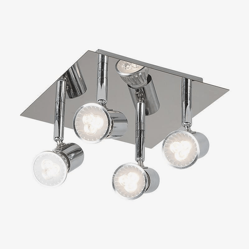 Plafonnier LED chromé à spots Home