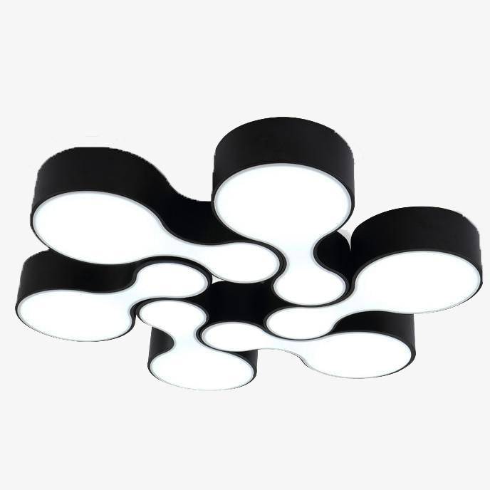 Plafonnier LED moderne arrondis imbriqués