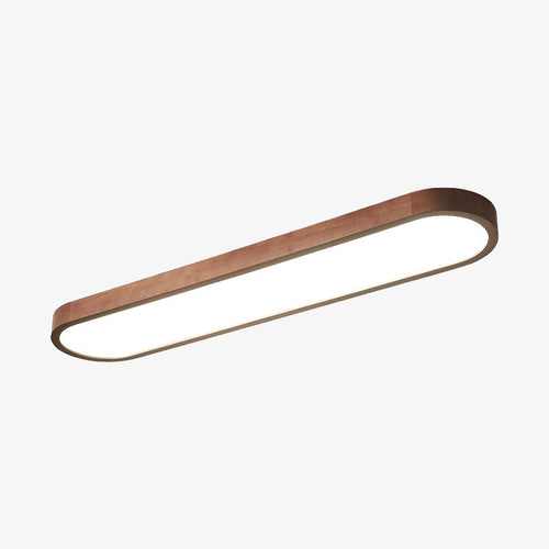Plafonnier scandinave LED rectangulaire angles ronds Agara