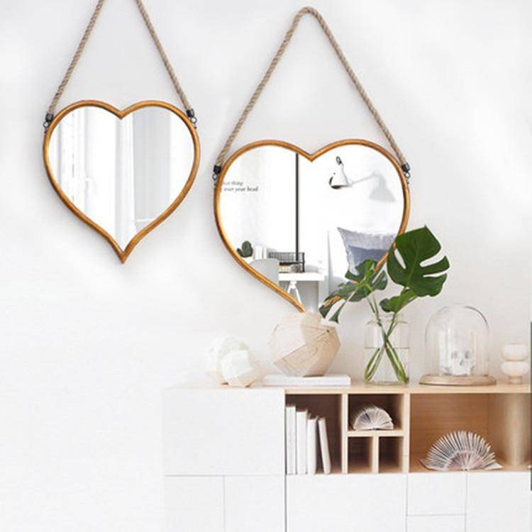 Miroir mural suspendu en forme de coeur Alloy - vue 5 sur 8