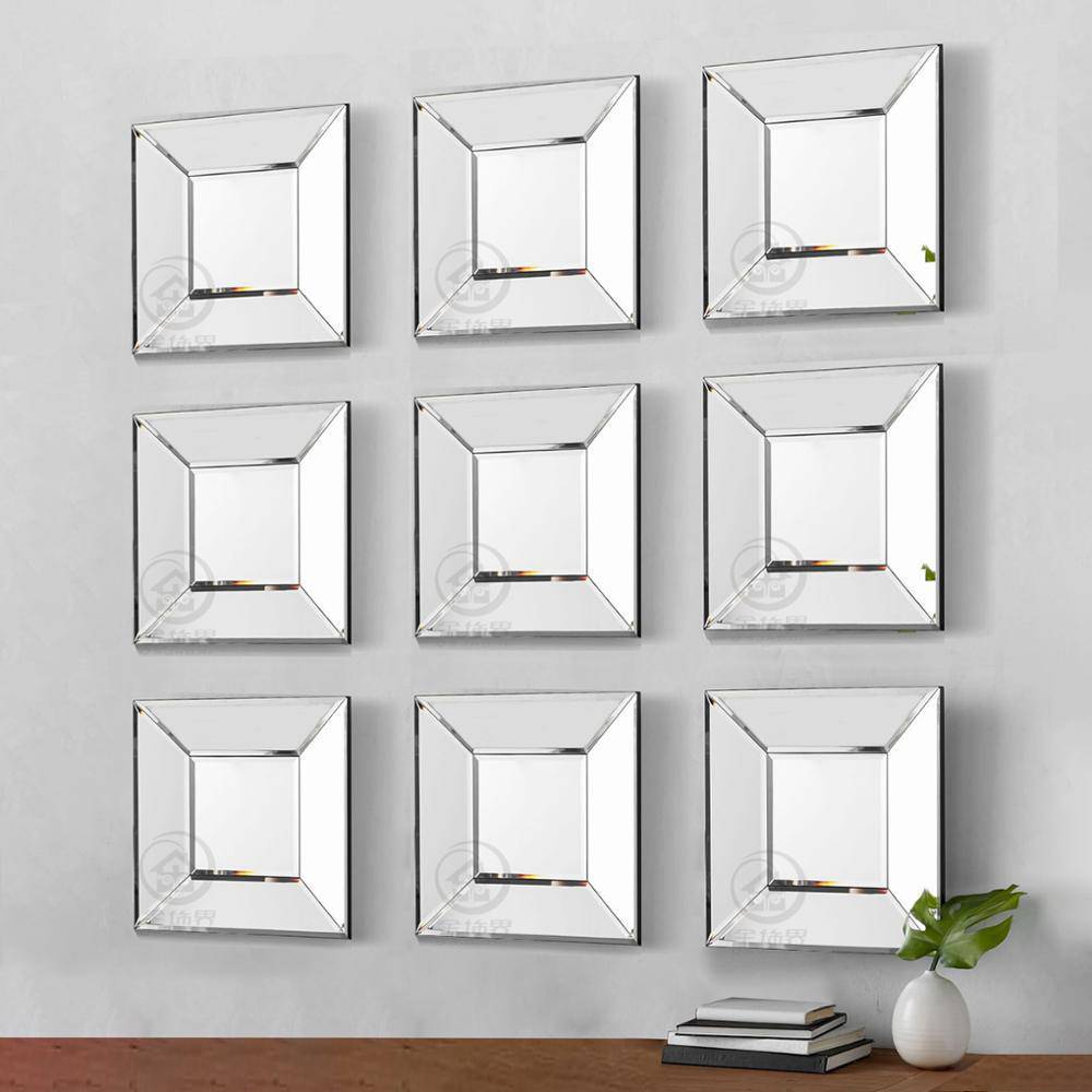 Miroir mural carré design 3D Creative - vue 4 sur 5