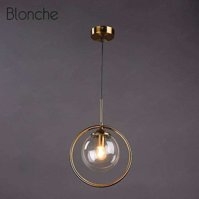 Suspension design boule en verre fumé Hang - vue 10 sur 13