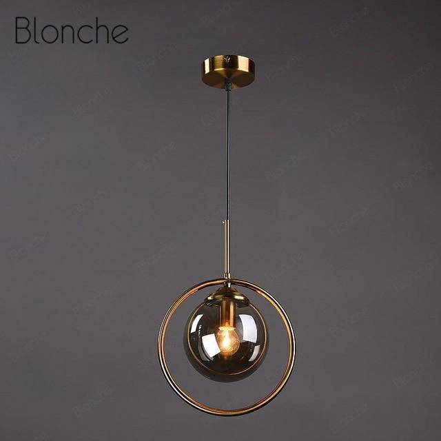 Suspension design boule en verre fumé Hang - vue 13 sur 13