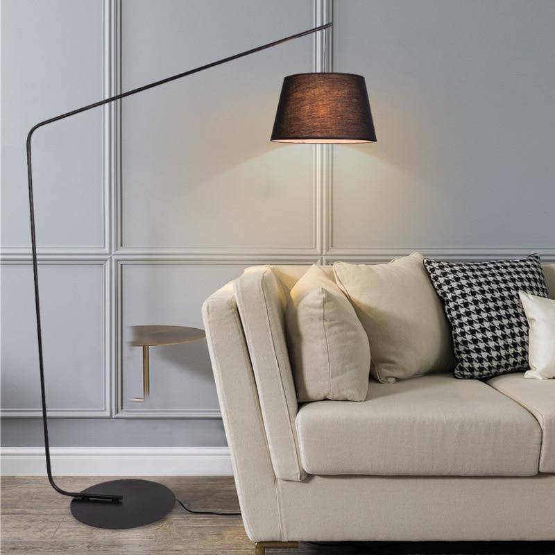 Lampadaire design noir avec abat-jour en tissu Creative - vue 4 sur 5