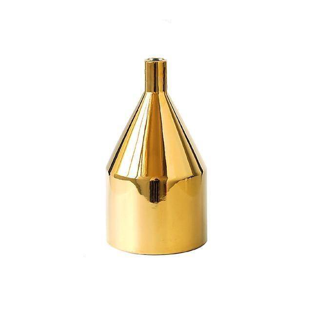 Vase moderne en métal doré A - vue 4 sur 4