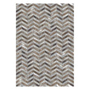 Tapis rectangle scandinave à formes géométriques marrons en polyester Large A