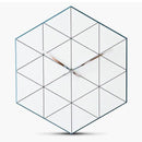 Horloge murale design hexagonale avec triangles Personality