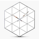 Horloge murale design hexagonale avec triangles Personality