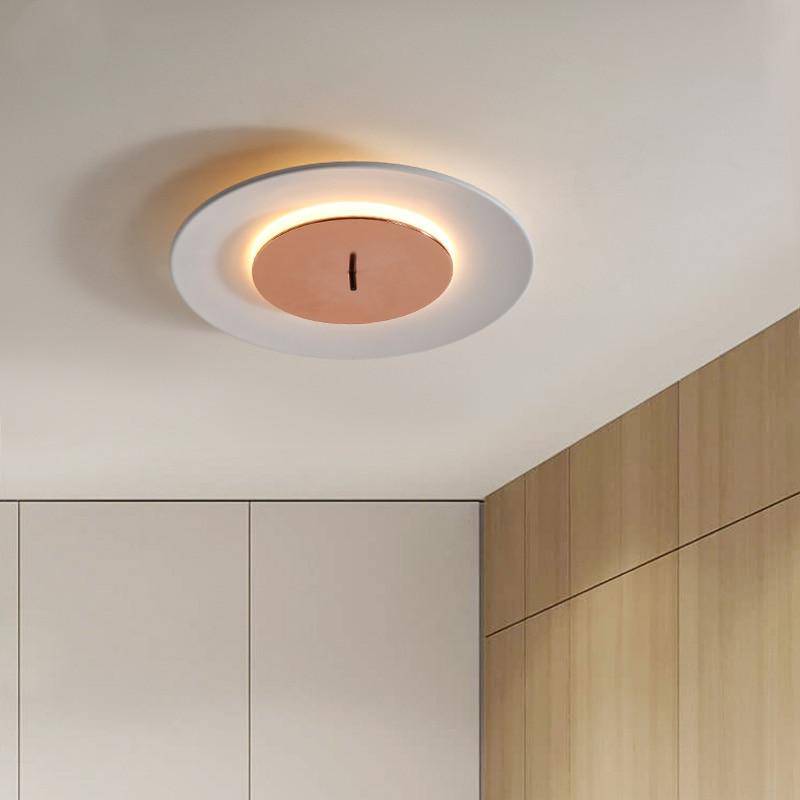 Plafonnier design à LED avec disque en aluminium coloré Macaron