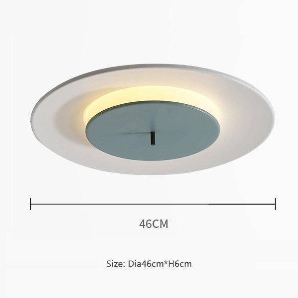 Plafonnier design à LED avec disque en aluminium coloré Macaron