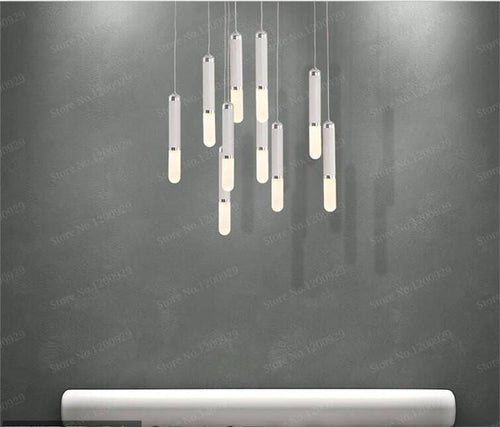 Suspension LED design cylindre blancs Vintage
