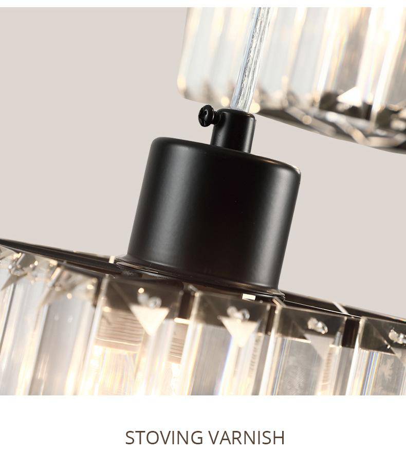 Suspension en verre carrée à LED design
