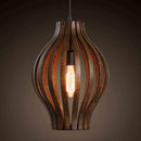 Suspension industrielle rétro style rustique cage en bois