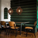 Suspension industrielle rétro style rustique cage en bois