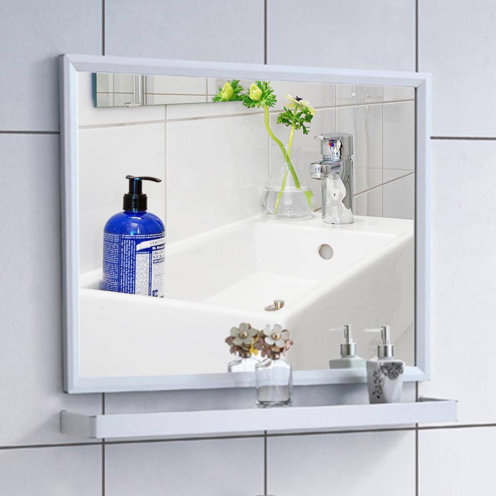 Miroir mural rectangulaire en aluminium Shelf - vue 3 sur 16