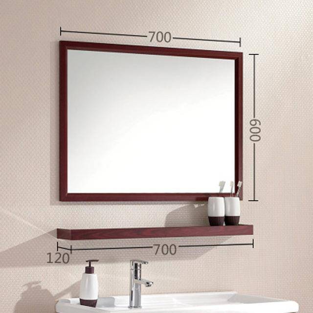 Miroir mural rectangulaire en aluminium Shelf - vue 12 sur 16