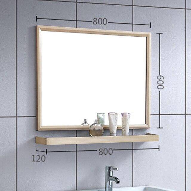 Miroir mural rectangulaire en aluminium Shelf