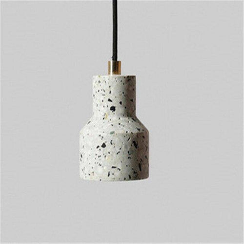 Suspension design en ciment style terrazzo coloré