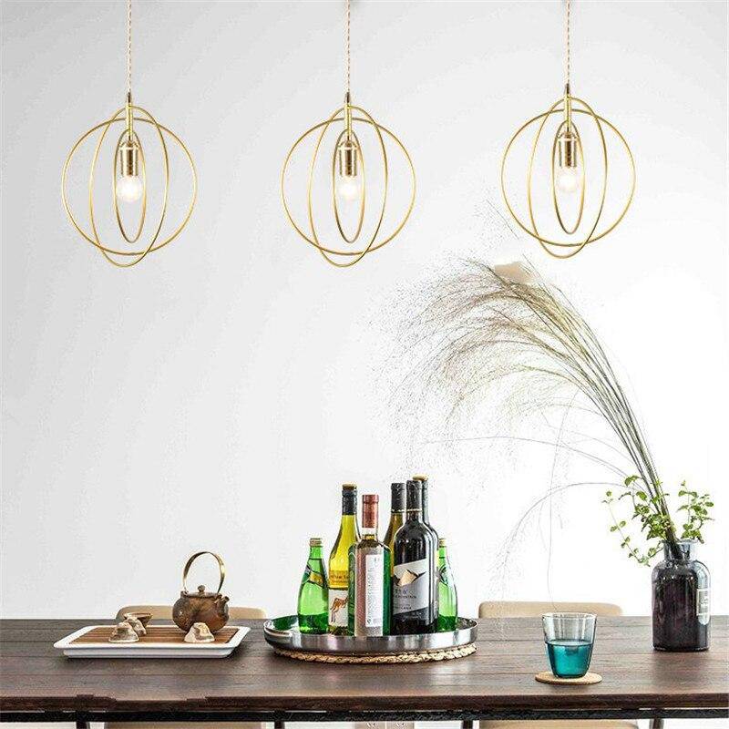 Suspension cage en métal doré Lamp - vue 3 sur 9