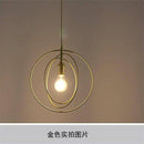 Suspension cage en métal doré Lamp