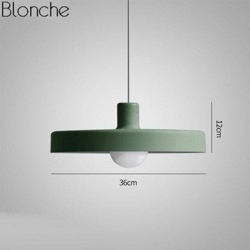 Suspension design LED à plat en métal coloré Loft