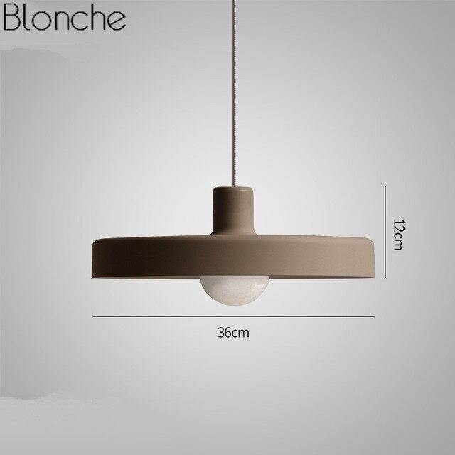 Suspension design LED à plat en métal coloré Loft - vue 9 sur 9