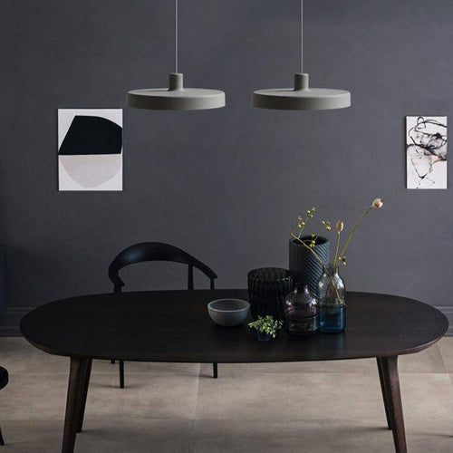 Suspension design LED à plat en métal coloré Loft