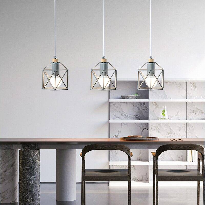 Suspension à LED avec cage en métal Modern