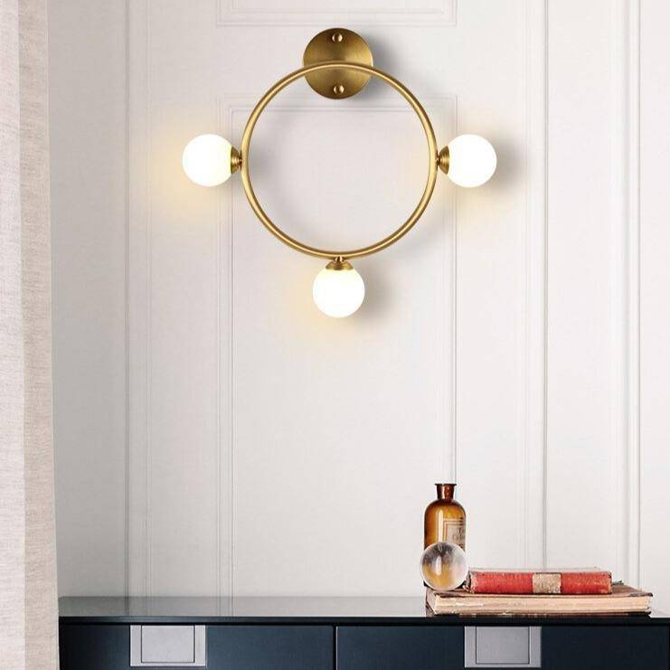 Applique murale moderne LED dorée avec plusieurs points lumineux - vue 4 sur 7