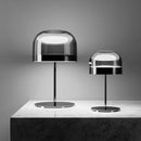 Lampe à poser design LED en métal avec abat-jour en verre style Mushroom