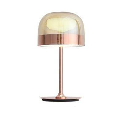 Lampe à poser design LED en métal avec abat-jour en verre style Mushroom - vue 8 sur 10