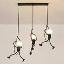Suspension moderne LED en métal style petite personne
