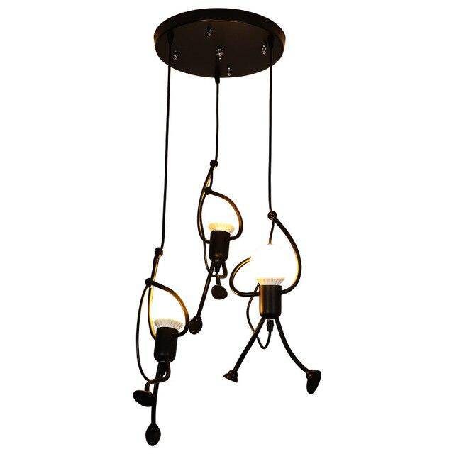 Suspension moderne LED en métal style petite personne - vue 6 sur 6