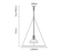 Suspension design LED avec disque en métal Creative