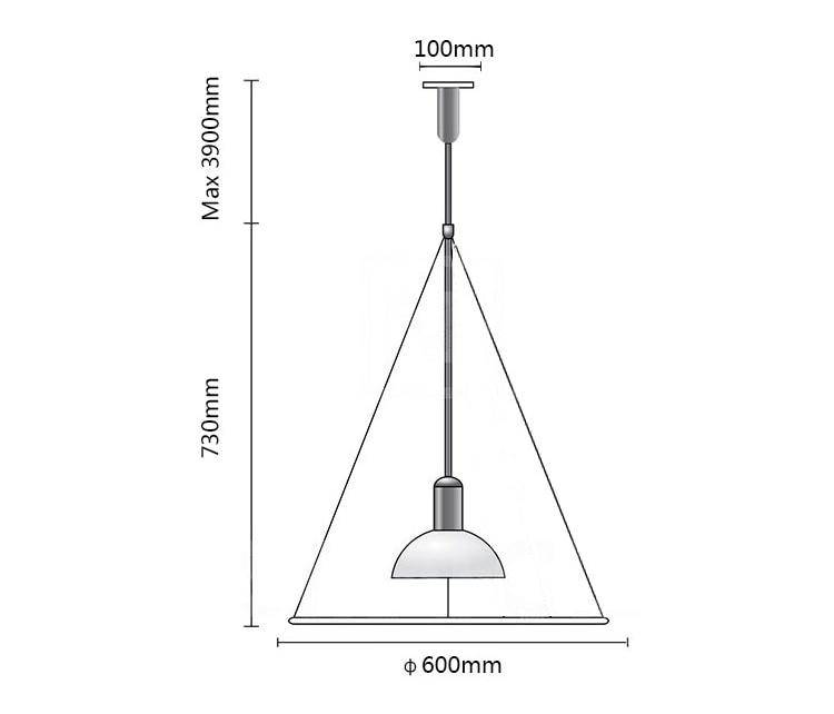 Suspension design LED avec disque en métal Creative - vue 7 sur 7